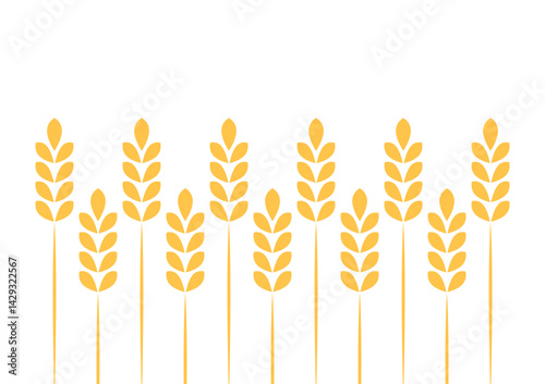 Wheat pattern wallpaper. oat symbol. free space for text. rice sign. Rice pattern wallpaper.