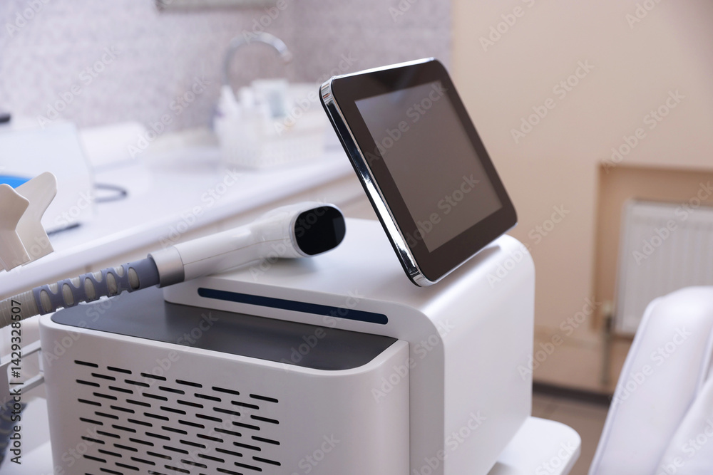 Laser hair removal machine in beauty salon