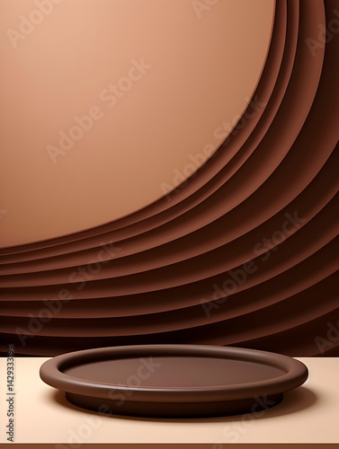 Abstract chocolate brown mock up background for product presentation 