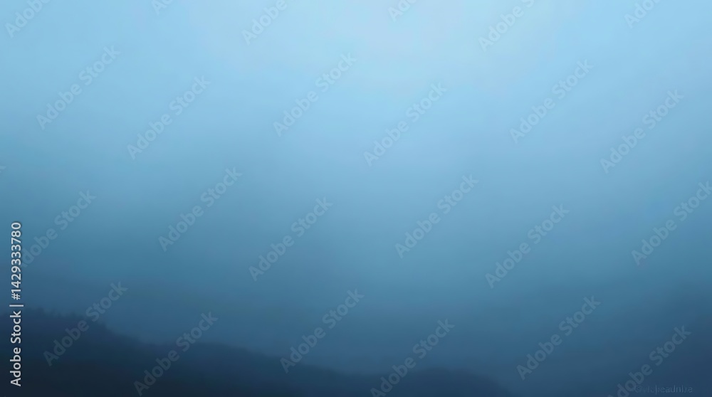 Fototapeta premium Digital artwork depicting a thick fog scene with a moody atmosphere