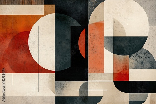 Abstract geometric shapes composition (15)