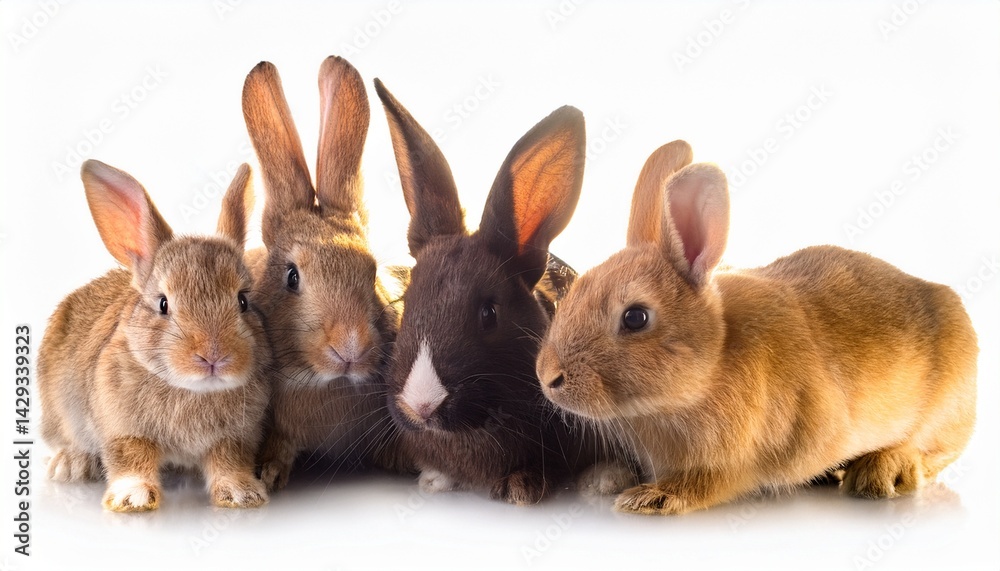 Fototapeta premium group of rabbits