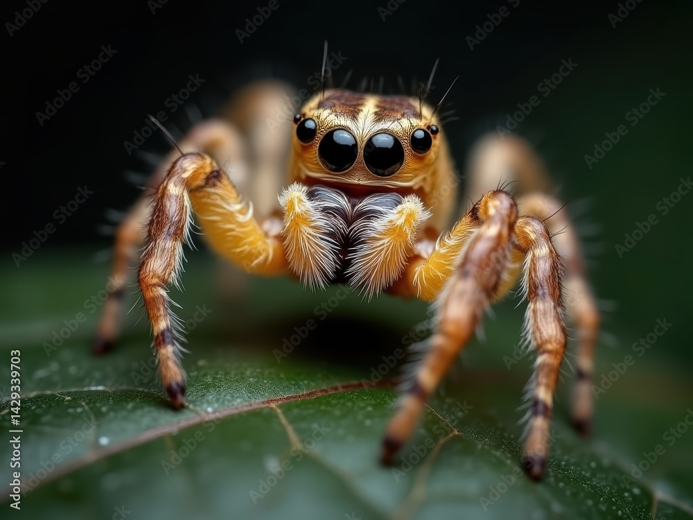 Fototapeta premium Nahaufnahme einer Springspinne