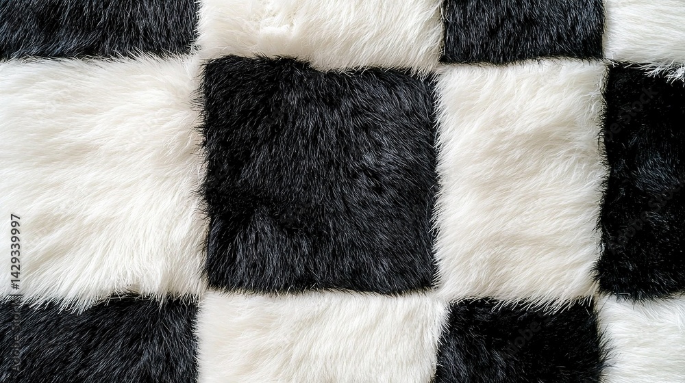 A black and white checkerboard pattern on top of another one