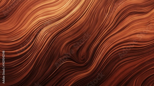   Wooden surface with wavy lines on top and bottom