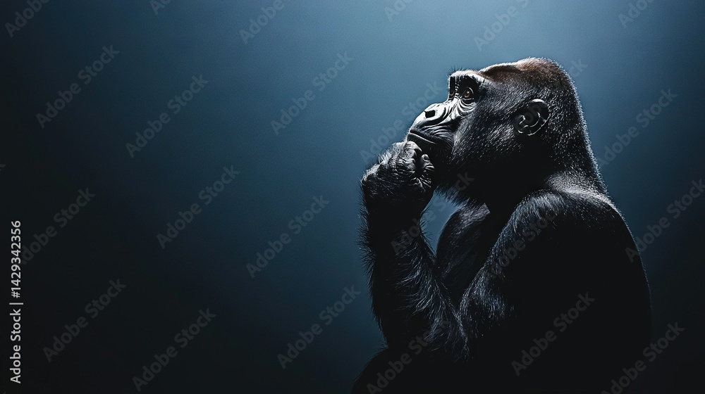   A person holding a cell phone to their face with a gorilla's face on it