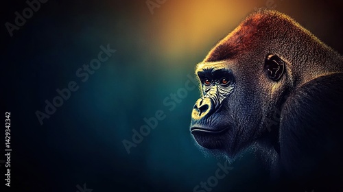 Obraz na płótnie Gorilla portrait w salonie