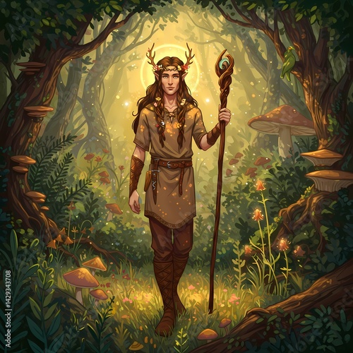 The Art of the Grove: Mystical Druid Illustrations with a Unique Visual Style
