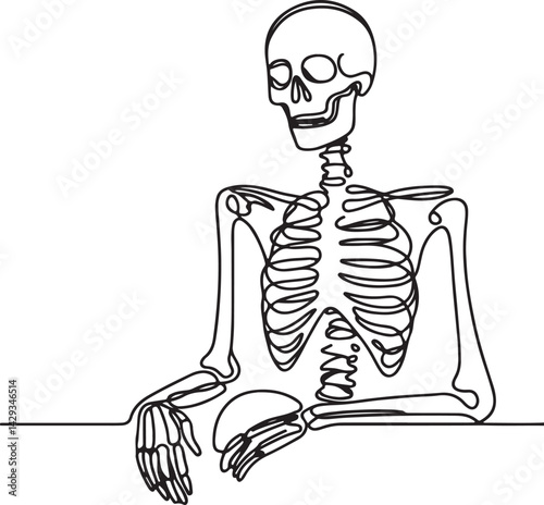 Skeleton Icon Line Drawing