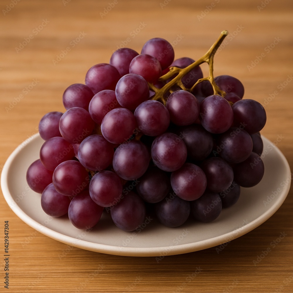 Fototapeta premium red grapes on a plate