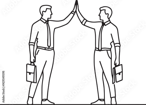 Victory Celebration Hand Gesture