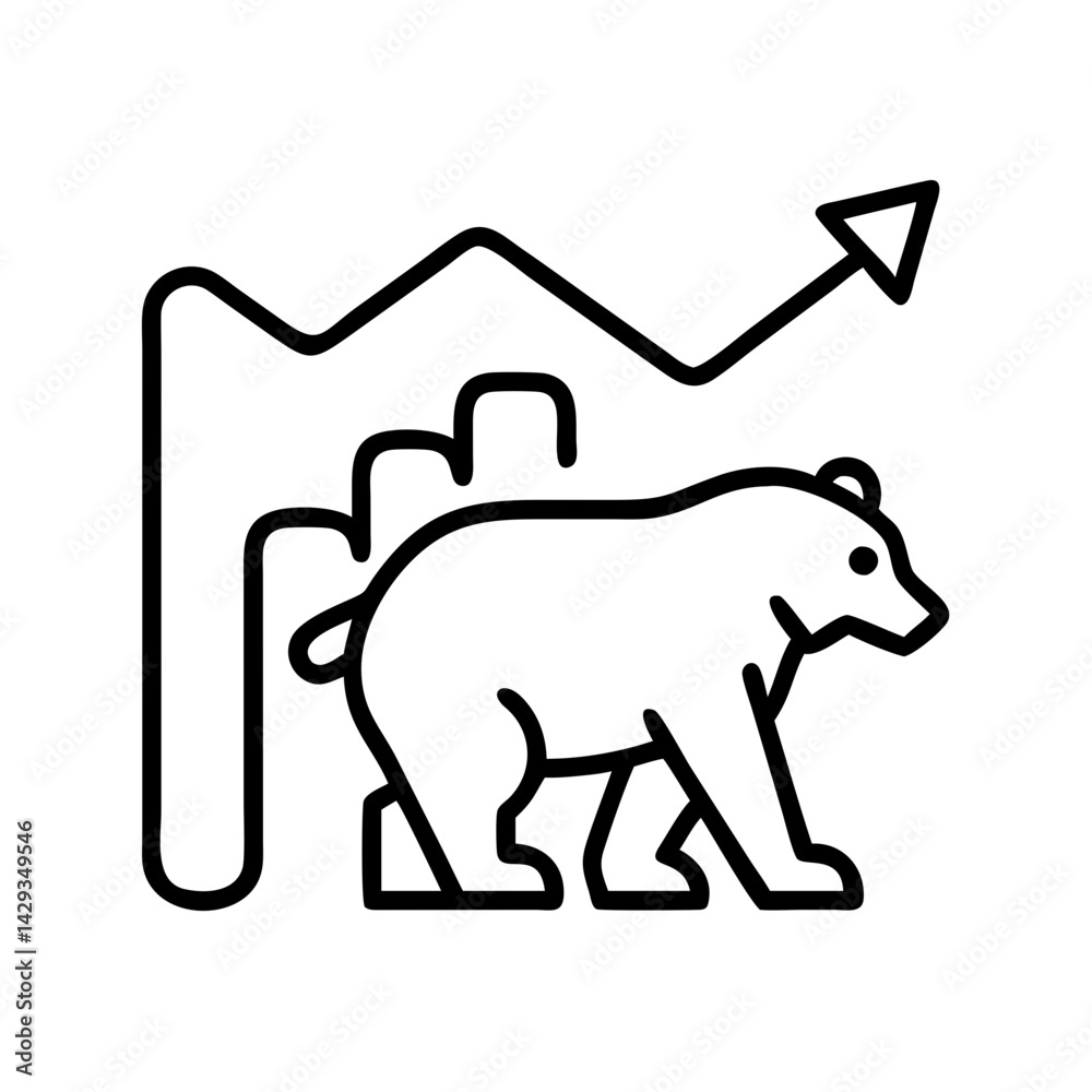 Understanding bear market trends and upward stock market arrow for financial analysis design Understanding bear market trends and upward stock market arrow for financial analysis design