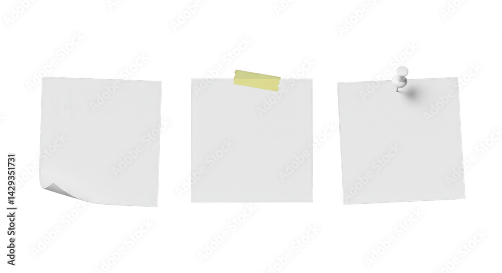 Notes paper memo message pad — transparent background Notes paper memo message pad — transparent background