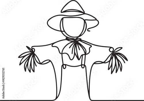 Spooky Scarecrow Illustration