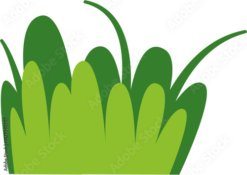 Two-tone grass vector design in flat style. Perfect for eco projects, nature-themed posters, gardening visuals, spring scenes, and green branding materials.