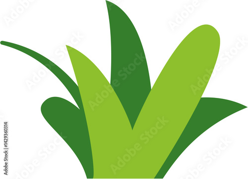 Two-tone grass vector design in flat style. Perfect for eco projects, nature-themed posters, gardening visuals, spring scenes, and green branding materials.