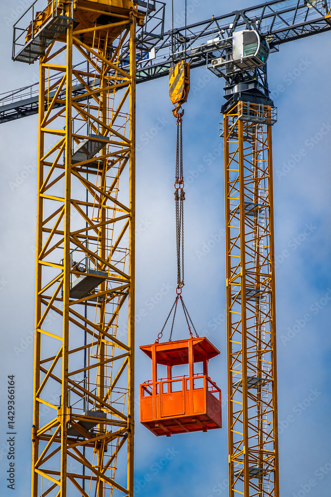 custom made wallpaper toronto digitalConstruction crane reaches to the sky during a sunny afternoon in an urban area with bright blue skies