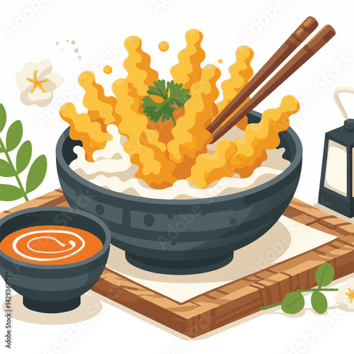 tempura, shrimp, food, delicious, seafood, cuisine, asian, restaurant, lunch, gourmet, meal, crispy, fried, plate, japanese food, dinner, tasty, japanese, sauce, isolated, prawn, appetizer, dish, fres
