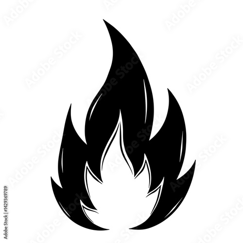 Flame icon representing trend hot product or urgency - concept of ecommerce top product promotion hot deal trending product badge