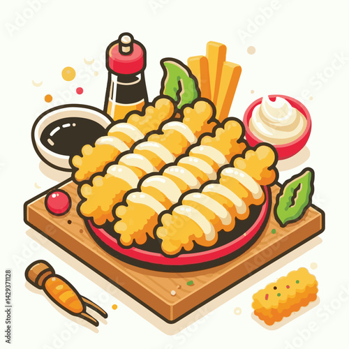 tempura, shrimp, food, delicious, seafood, cuisine, asian, restaurant, lunch, gourmet, meal, crispy, fried, plate, japanese food, dinner, tasty, japanese, sauce, isolated, prawn, appetizer, dish, fres