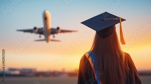 Graduate student in Cap and Gown. Studying abroad offers students an incredible opportunity for international learning, with scholarships providing guidance and support as they pursue their education 