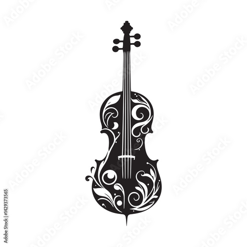 Soulful Strings: An Elegant Collection of Cello Vector Silhouettes Highlighting the Graceful Form, Deep Resonance, and Classical Beauty of This Timeless Bowed String Instrument