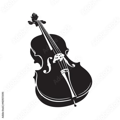 Soulful Strings: An Elegant Collection of Cello Vector Silhouettes Highlighting the Graceful Form, Deep Resonance, and Classical Beauty of This Timeless Bowed String Instrument