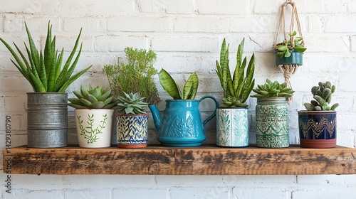 Upcycled Tin Cans and Pots as Colorful Planters for Succulents