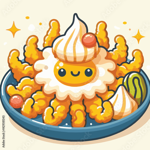 tempura, shrimp, food, delicious, seafood, cuisine, asian, restaurant, lunch, gourmet, meal, crispy, fried, plate, japanese food, dinner, tasty, japanese, sauce, isolated, prawn, appetizer, dish, fres