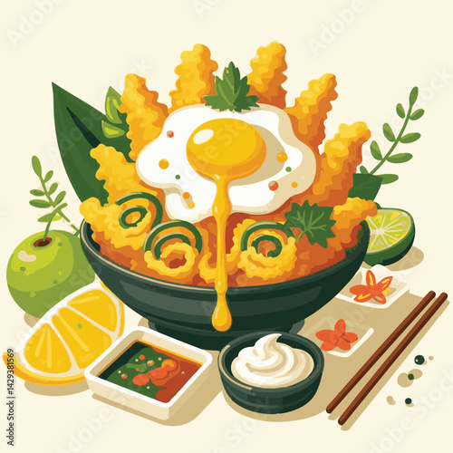 tempura, shrimp, food, delicious, seafood, cuisine, asian, restaurant, lunch, gourmet, meal, crispy, fried, plate, japanese food, dinner, tasty, japanese, sauce, isolated, prawn, appetizer, dish, fres