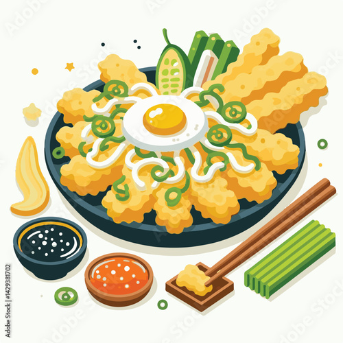 tempura, shrimp, food, delicious, seafood, cuisine, asian, restaurant, lunch, gourmet, meal, crispy, fried, plate, japanese food, dinner, tasty, japanese, sauce, isolated, prawn, appetizer, dish, fres