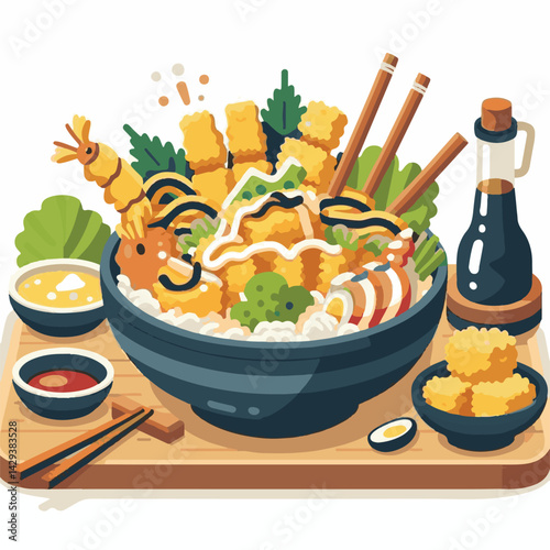 tempura, shrimp, food, delicious, seafood, cuisine, asian, restaurant, lunch, gourmet, meal, crispy, fried, plate, japanese food, dinner, tasty, japanese, sauce, isolated, prawn, appetizer, dish, fres
