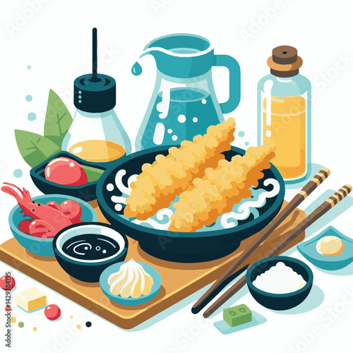 tempura, shrimp, food, delicious, seafood, cuisine, asian, restaurant, lunch, gourmet, meal, crispy, fried, plate, japanese food, dinner, tasty, japanese, sauce, isolated, prawn, appetizer, dish, fres