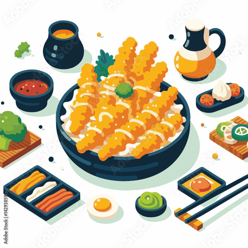 tempura, shrimp, food, delicious, seafood, cuisine, asian, restaurant, lunch, gourmet, meal, crispy, fried, plate, japanese food, dinner, tasty, japanese, sauce, isolated, prawn, appetizer, dish, fres