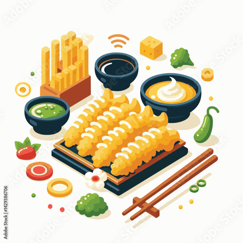 tempura, shrimp, food, delicious, seafood, cuisine, asian, restaurant, lunch, gourmet, meal, crispy, fried, plate, japanese food, dinner, tasty, japanese, sauce, isolated, prawn, appetizer, dish, fres