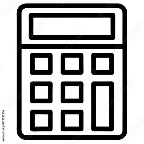 Calculator Outline Vector Icon