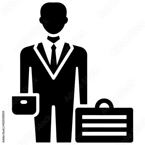 Pay Tax Clean Vector Silhouette Icon