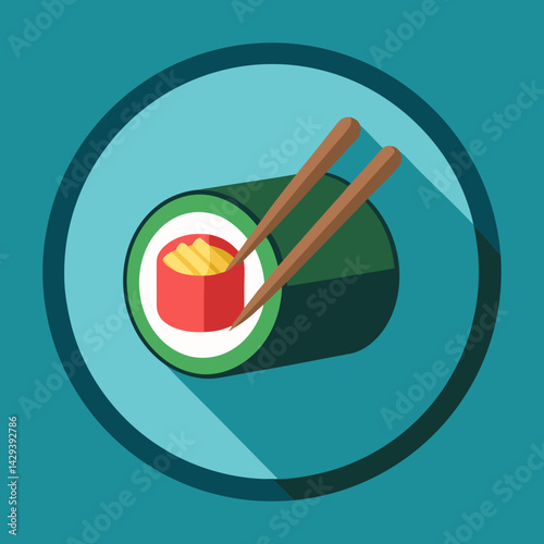 illustration of a plate with a fork and knife