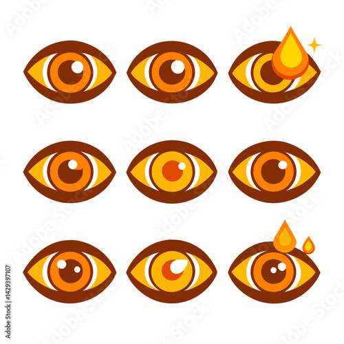 Set of Eye icons