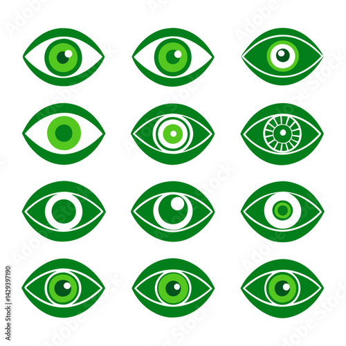 Set of Eye icons