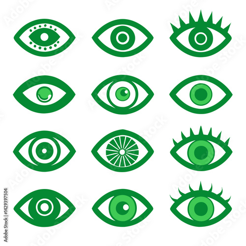 Set of Eye icons