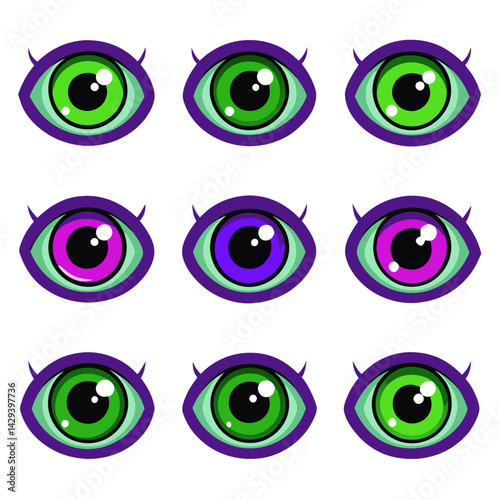 Set of Eye icons