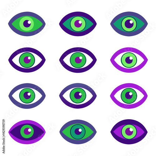Set of Eye icons