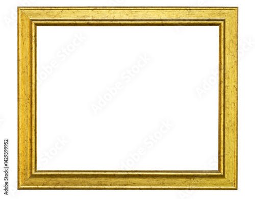 Obraz na płótnie Gilded vintage picture frame with transparent background. w salonie