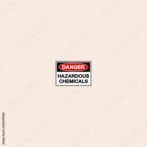 Danger Hazardous Chemicals Symbol icon flat vector design.