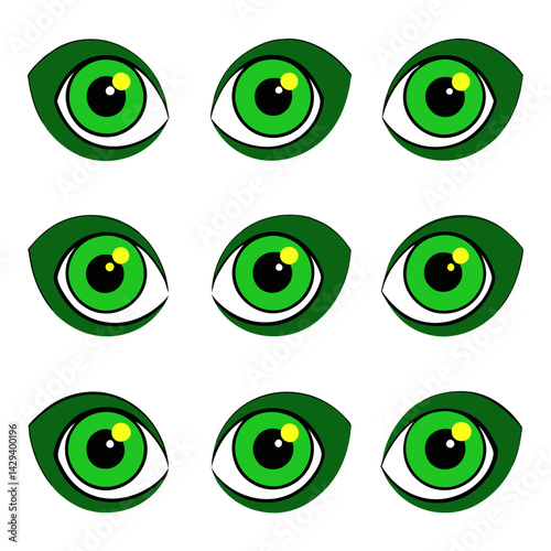 Set of Eye icons