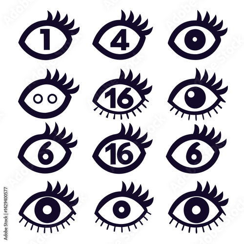 Set of Eye icons