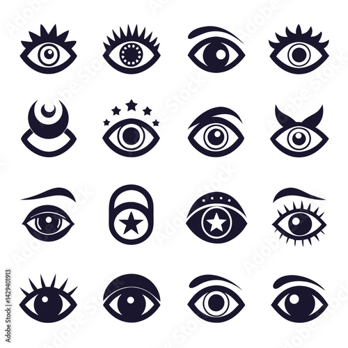 Set of Eye icons