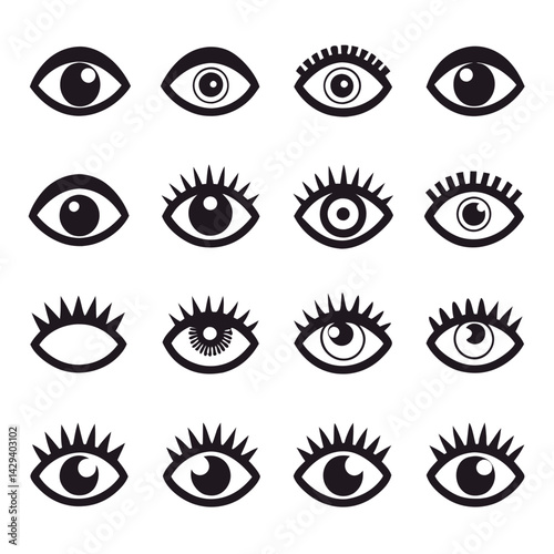 Set of Eye icons