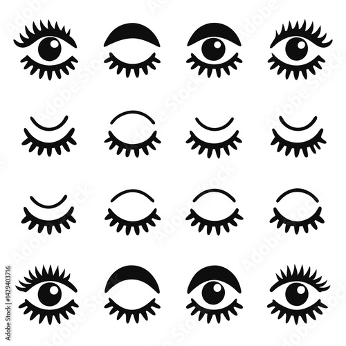 Set of Eye icons